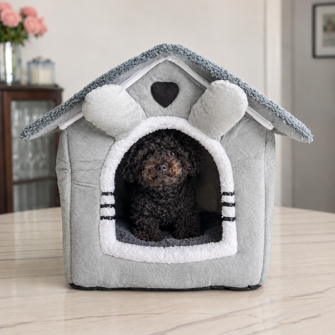 DoggoDiary cosy house bed for small dogs