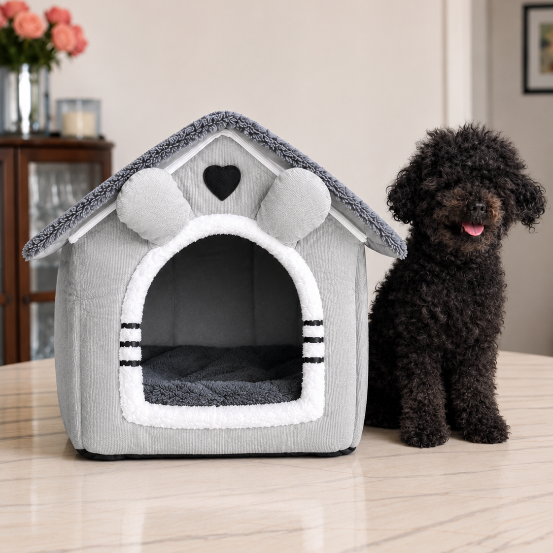 DoggoDiary cosy house bed for small dogs